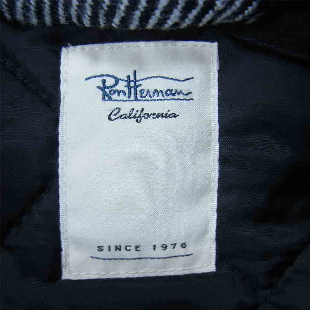 Ron Herman ロンハーマン 20AW 3220400296 Check Shirt Jacket 中綿キルティング ブロックチェック フランネル シャツ ジャケット ブラック系 S【中古】