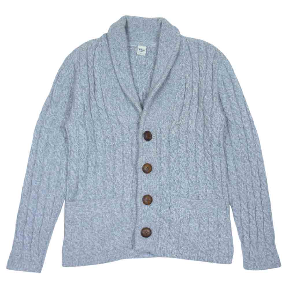 Ron Herman ロンハーマン カシミヤ100％ ウッドボタン ショールカラー ニット カーディガン グレー系 S【中古】