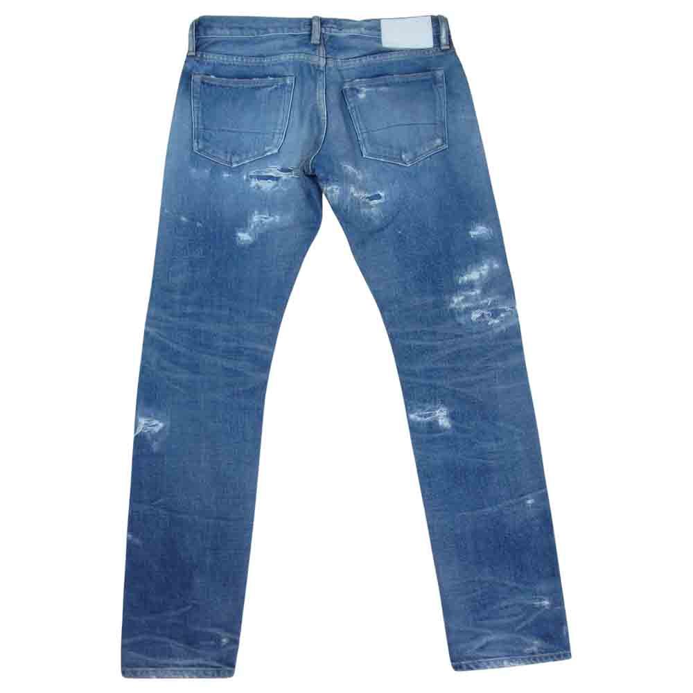 Ron Herman ロンハーマン 逗子マリーナ限定 国内正規品 9420621471836 USA製 ダメージ リペア 加工 デニム パンツ インディゴブルー系 31【中古】