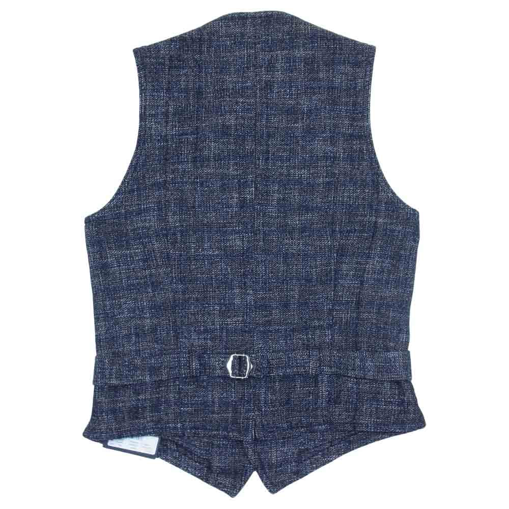 LARDINI ラルディーニ JL77029-29 国内正規品 6B ウール チェックベスト ブラック系 44【新古品】【未使用】【中古】