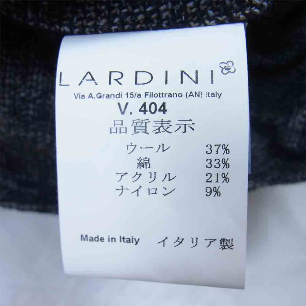 LARDINI ラルディーニ JL77029-29 国内正規品 6B ウール チェックベスト ブラック系 44【新古品】【未使用】【中古】