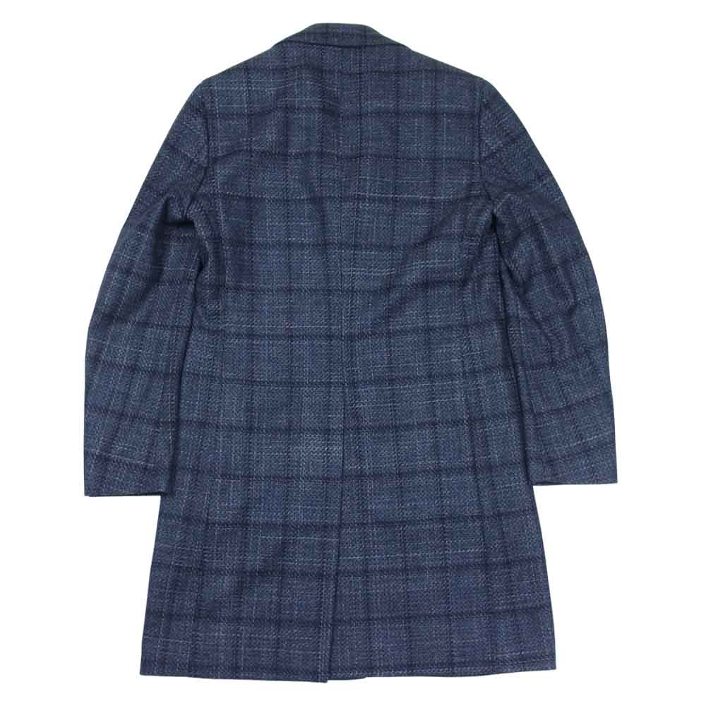 LARDINI ラルディーニ JL23143AQ 国内正規品 カシミヤ混ウール チェック シングル 3Bチェスターコート ブラック系 46【美品】【中古】