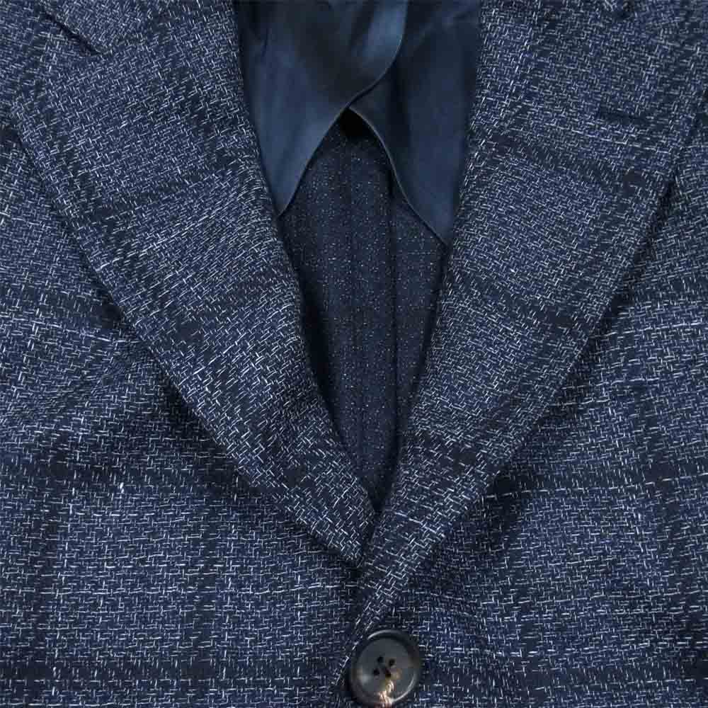 LARDINI ラルディーニ JL23143AQ 国内正規品 カシミヤ混ウール チェック シングル 3Bチェスターコート ブラック系 46【美品】【中古】