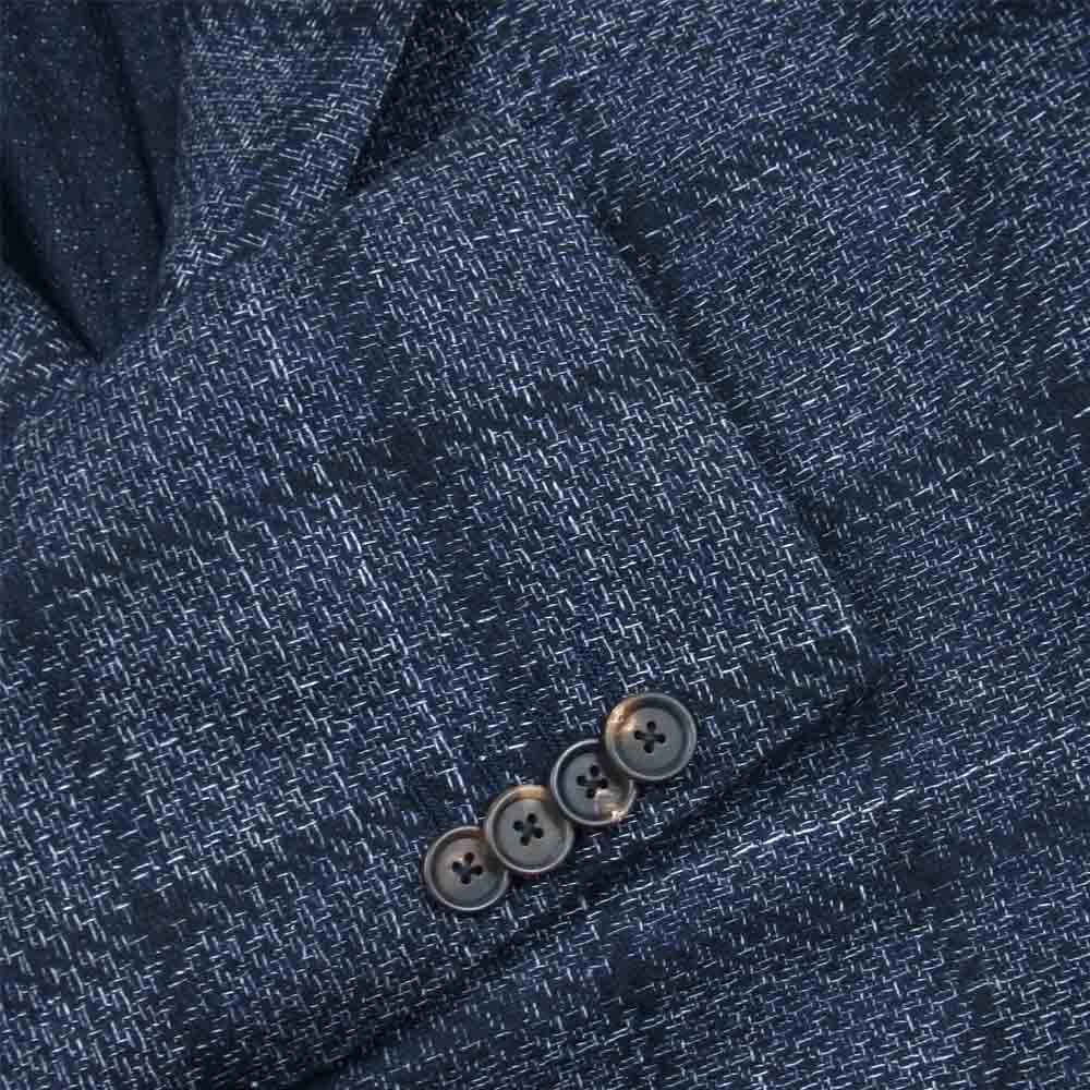 LARDINI ラルディーニ JL23143AQ 国内正規品 カシミヤ混ウール チェック シングル 3Bチェスターコート ブラック系 46【美品】【中古】