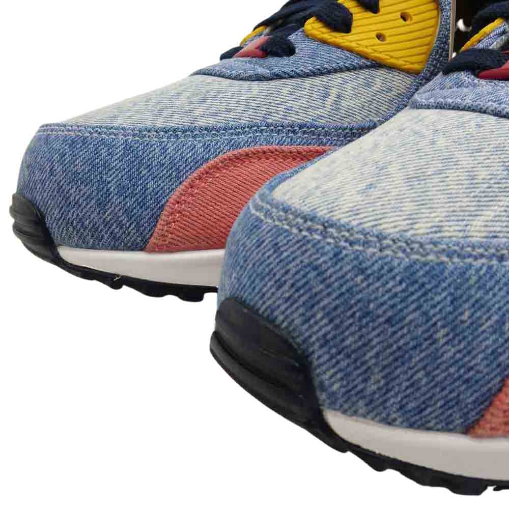 NIKE ナイキ 708279-988 × Levis BY YOU AIR MAX 90 リーバイス デニム ローカット スニーカー マルチカラー系 29cm【新古品】【未使用】【中古】