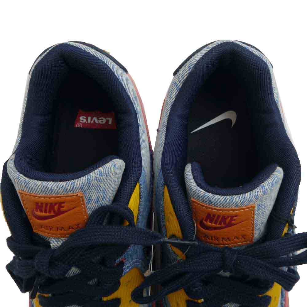 NIKE ナイキ 708279-988 × Levis BY YOU AIR MAX 90 リーバイス デニム ローカット スニーカー マルチカラー系 29cm【新古品】【未使用】【中古】