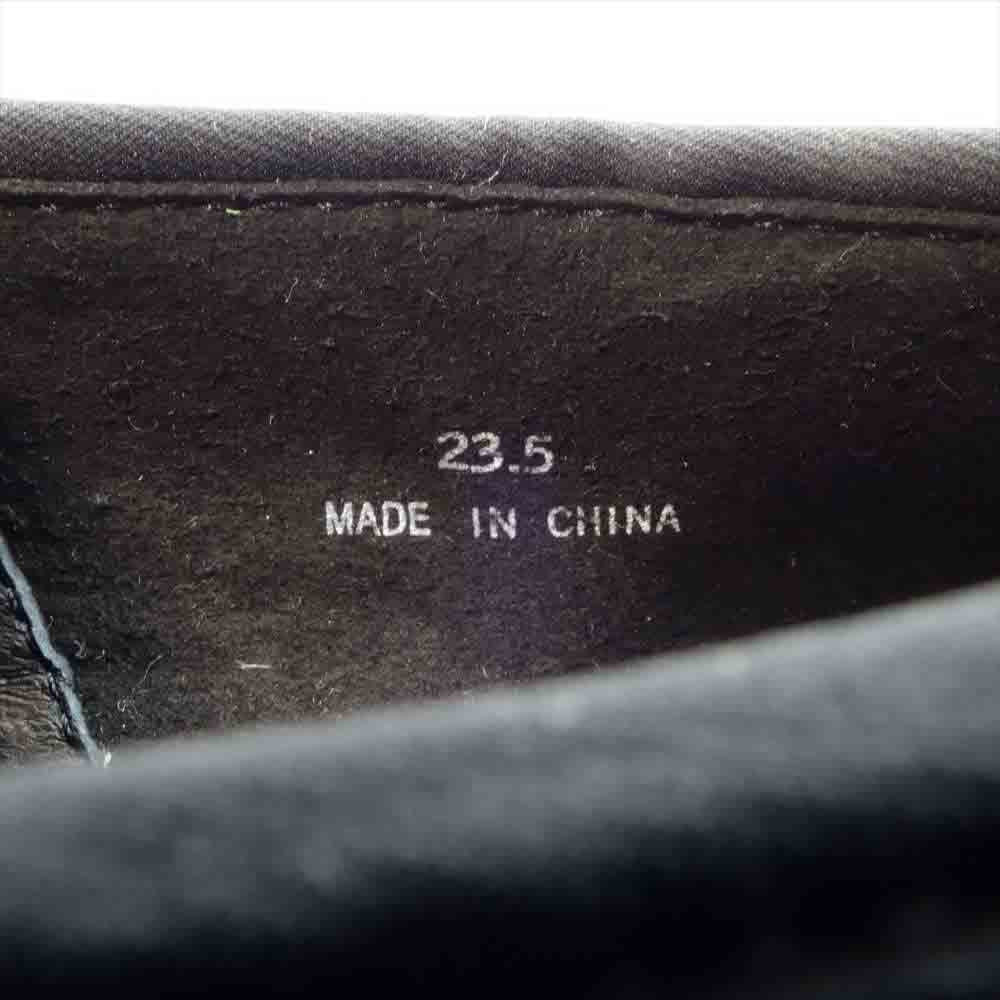 PLEATS PLEASE プリーツプリーズ イッセイミヤケ ISSAY MIYAKE イッセイミヤケ プリーツ ヒール スリッポン ブラック系 23.5【極上美品】【中古】