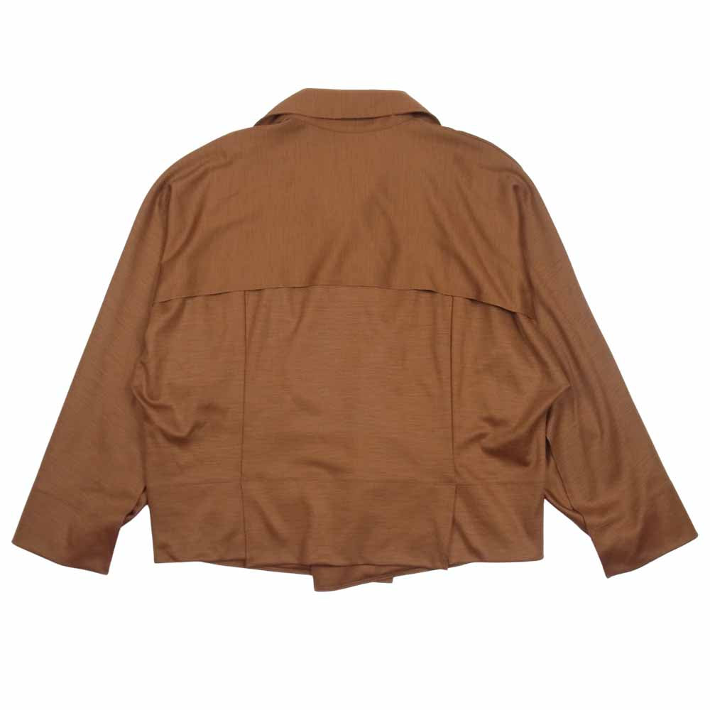 ISSEY MIYAKE イッセイミヤケ IM44JD510 ドルマンスリーブ ウール ジャージ ジャケット 橙茶系 2【中古】