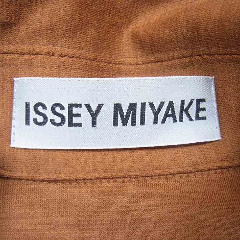 ISSEY MIYAKE イッセイミヤケ IM44JD510 ドルマンスリーブ ウール ジャージ ジャケット 橙茶系 2【中古】