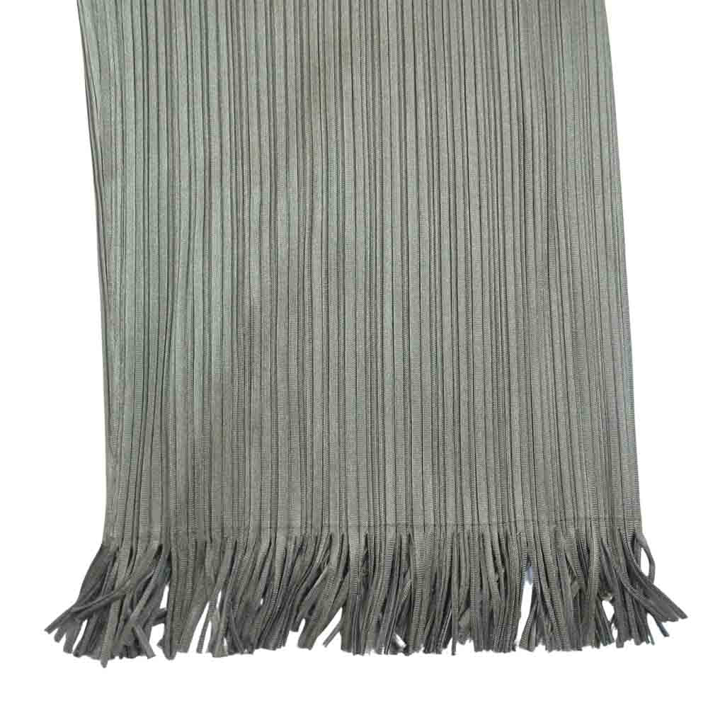 PLEATS PLEASE プリーツプリーズ イッセイミヤケ ISSAY MIYAKE プリーツ フリンジパンツ カーキ系 3【中古】