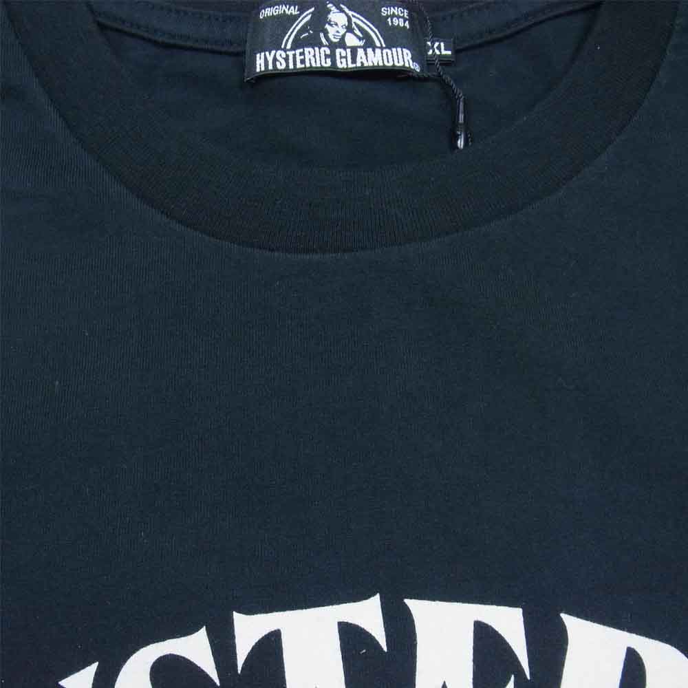 HYSTERIC GLAMOUR ヒステリックグラマー × BE＠RBRICK ベアブリック 02212CT19 クルーネック 半袖 ブラック系 XL【新古品】【未使用】【中古】