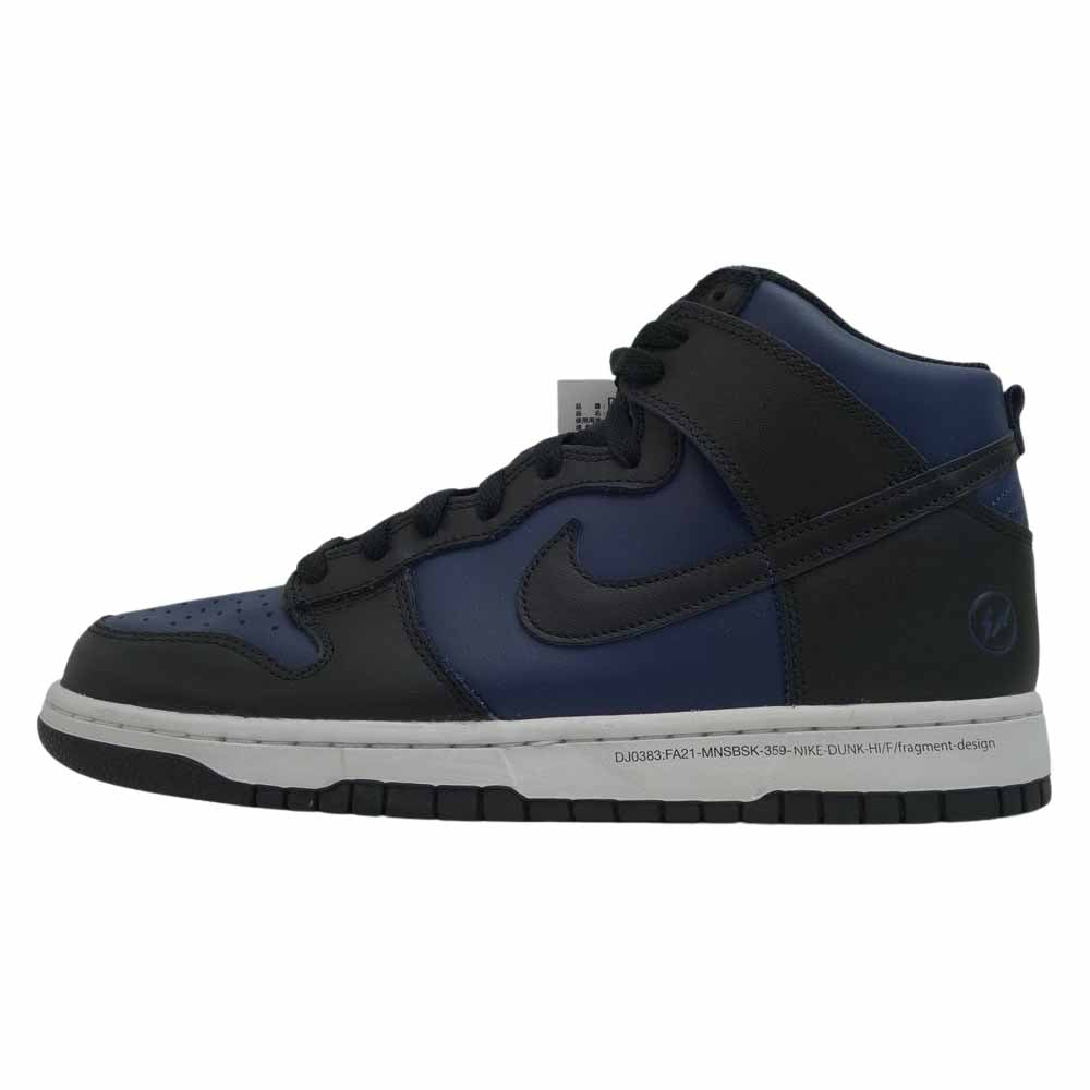 NIKE ナイキ × FRAGMENT DESIGN DUNK HI Tokyo Midnight フラグメント デザイン ダンク ハイカット スニーカー ネイビー系 27.5cm【新古品】【未使用】【中古】