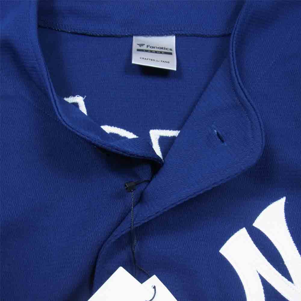 F.C.R.B. エフシーアールビー MM21-NY-1F01 Fanatics MLB TOUR BASEBALL SHIRT NY ベースボール シャツ ネイビー系 L【新古品】【未使用】【中古】