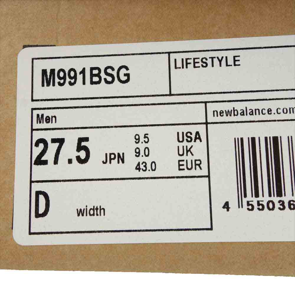 NEW BALANCE ニューバランス M991BSG BEAMS 別注 Slate Blue/Gray ローカット スニーカー ブルー系 UK9【新古品】【未使用】【中古】