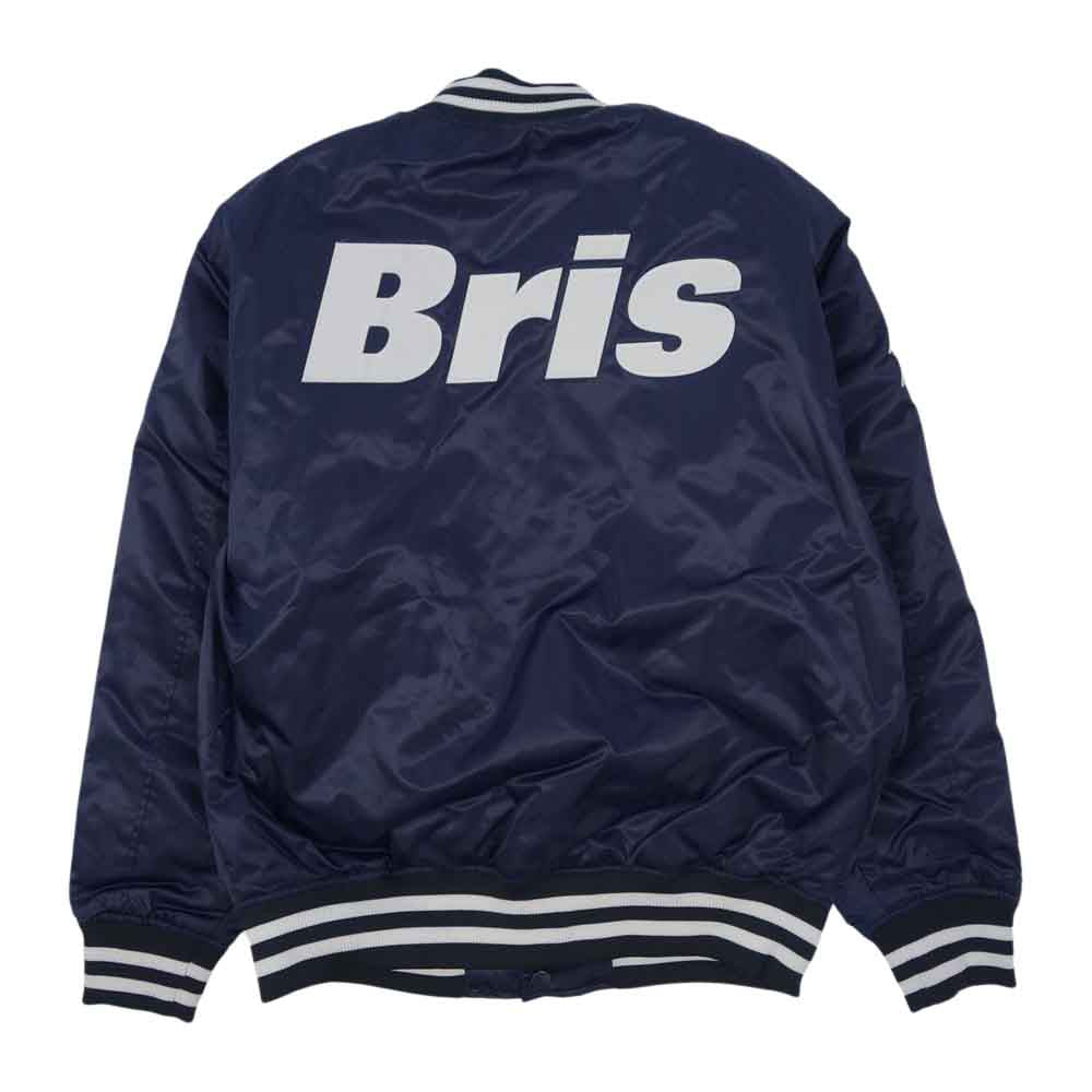 F.C.R.B. エフシーアールビー 21AW FCRB-212014 Fanatics MLB TOUR ALL TEAM REVERSIBLE VARSITY JACKET NEW YORK YANKEES ヴァーシティ ジャケット ネイビー系 L【新古品】【未使用】【中古】