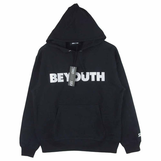 WIND AND SEA ウィンダンシー BYT-21-01 BE YOUTH HOODIE フーディー プルオーバー スウェット パーカー ブラック系 S【新古品】【未使用】【中古】