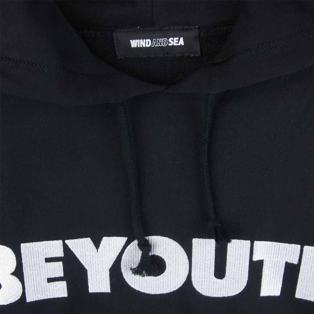 WIND AND SEA ウィンダンシー BYT-21-01 BE YOUTH HOODIE フーディー プルオーバー スウェット パーカー ブラック系 S【新古品】【未使用】【中古】