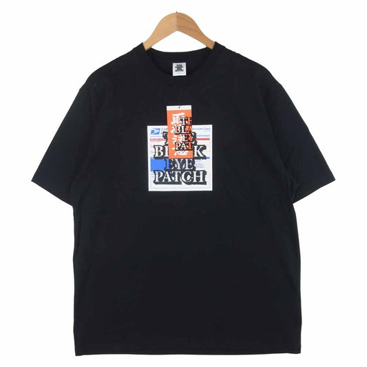 ブラックアイパッチ BEPSS20TE01 LABEL TEE プリント 半袖 Tシャツ ブラック系 L【新古品】【未使用】【中古】