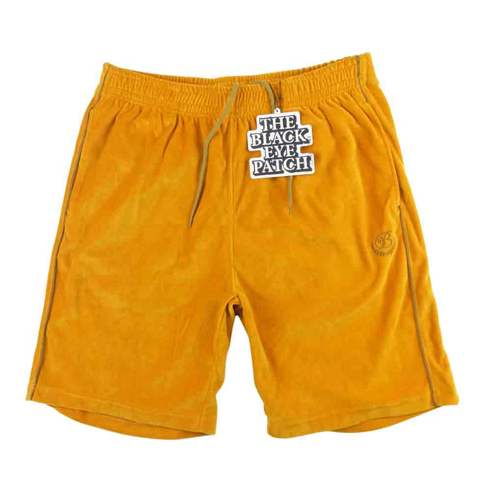 ブラックアイパッチ BEPFW21PA07 B EMBLEM PIPING VELOUR SHORTS B エンブレム ベロア ショーツ ショートパンツ L【新古品】【未使用】【中古】