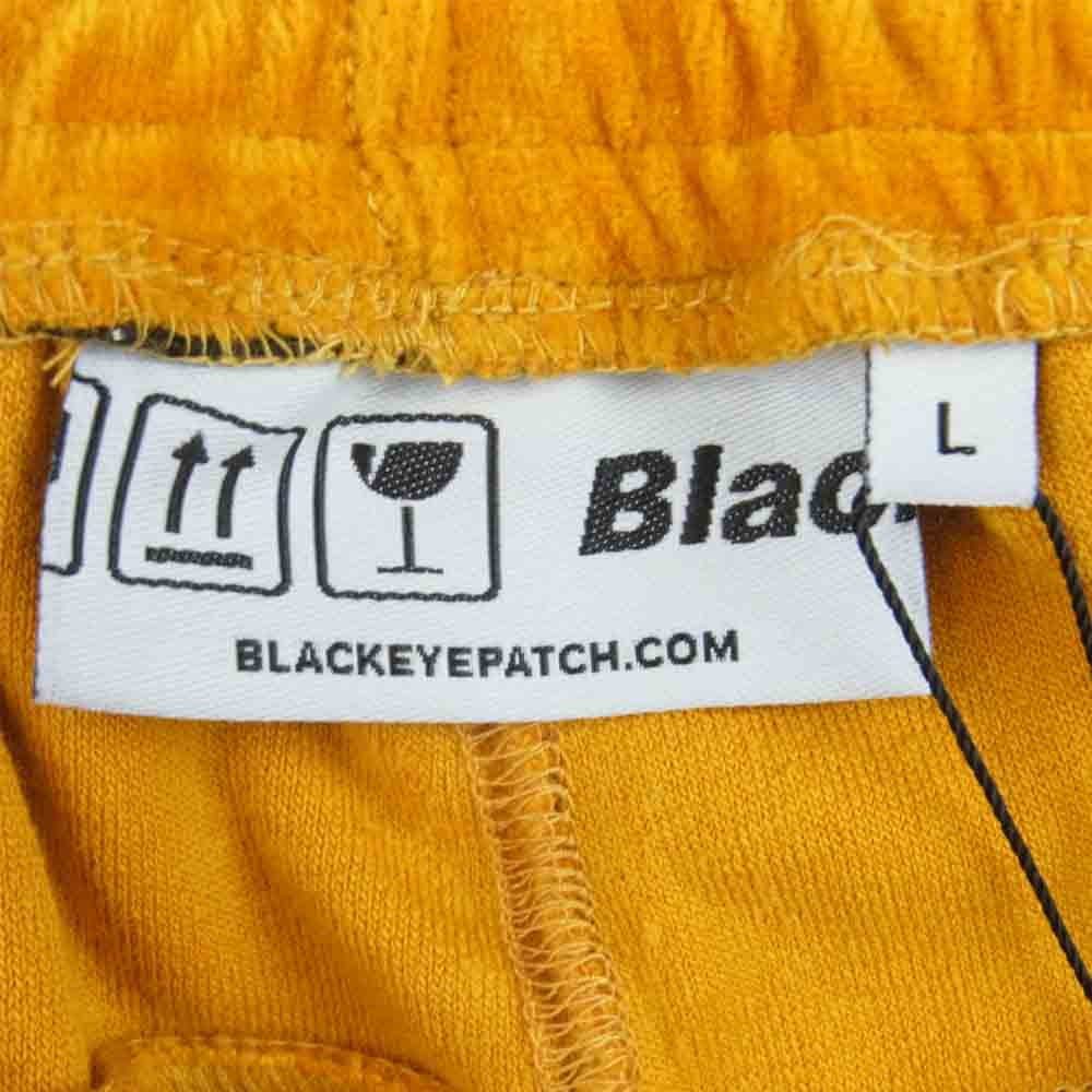 ブラックアイパッチ BEPFW21PA07 B EMBLEM PIPING VELOUR SHORTS B エンブレム ベロア ショーツ ショートパンツ L【新古品】【未使用】【中古】