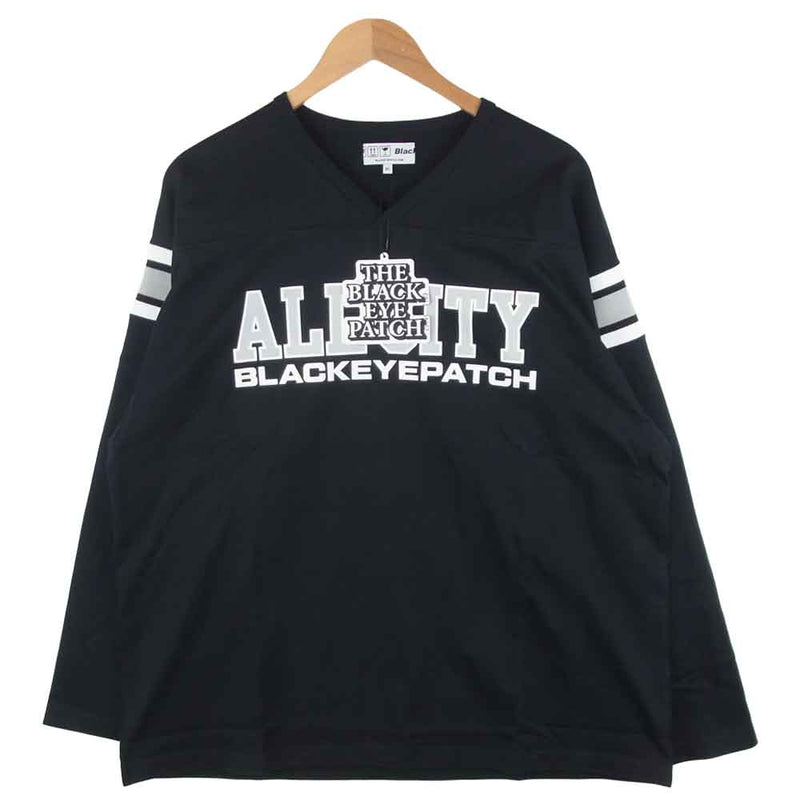 ブラックアイパッチ BEPFW21TE01 ALL CITY FOOTBALL HEAVY-WEIGHT TEE 長袖 Tシャツ ブラック系 XL【新古品】【未使用】【中古】