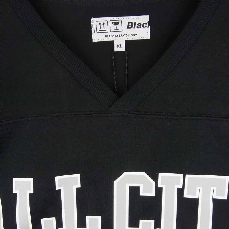 ブラックアイパッチ BEPFW21TE01 ALL CITY FOOTBALL HEAVY-WEIGHT TEE 長袖 Tシャツ ブラック系 XL【新古品】【未使用】【中古】