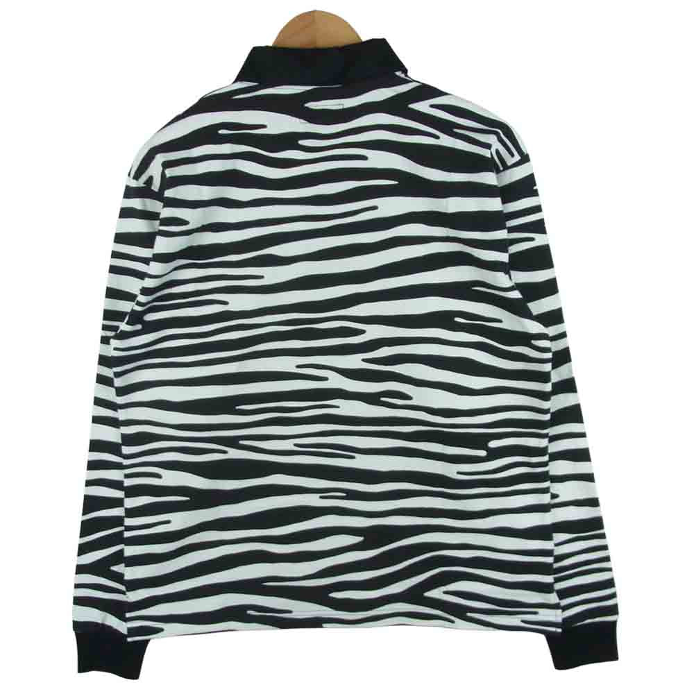 ブラックアイパッチ BEPFW21TP10 ZEBRA STRIPED RUGBY SHIRT ゼブラ柄 長袖 ラグビー シャツ S【新古品】【未使用】【中古】