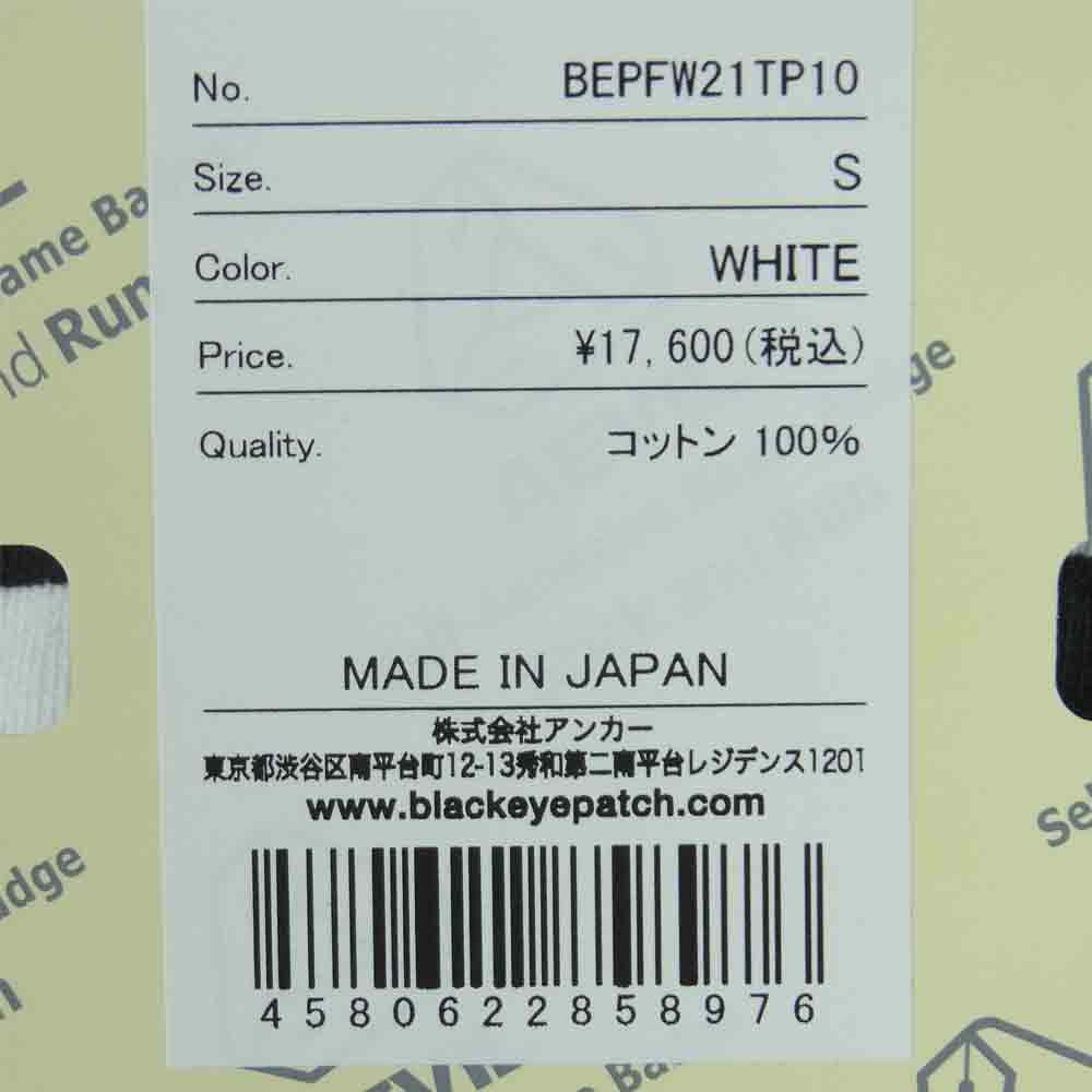 ブラックアイパッチ BEPFW21TP10 ZEBRA STRIPED RUGBY SHIRT ゼブラ柄 長袖 ラグビー シャツ S【新古品】【未使用】【中古】