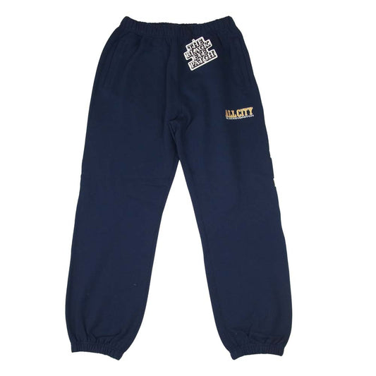 ブラックアイパッチ BEPFW21PA06 ALL CITY SWEAT PANTS スウェット パンツ ネイビー系 L【新古品】【未使用】【中古】