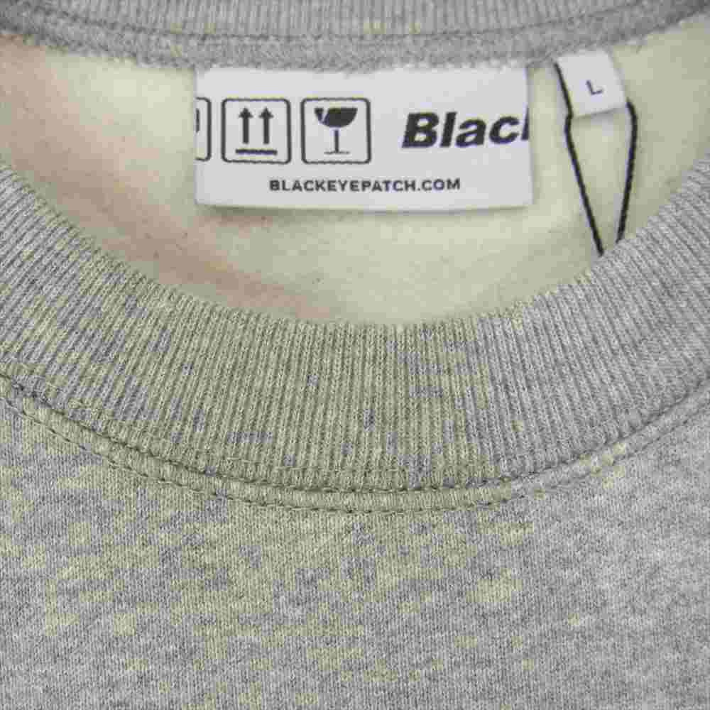 ブラックアイパッチ BEPFW21TP09 HANDLE WITH CARE CREW SWEAT クルーネック スウェット  グレー系 L【新古品】【未使用】【中古】
