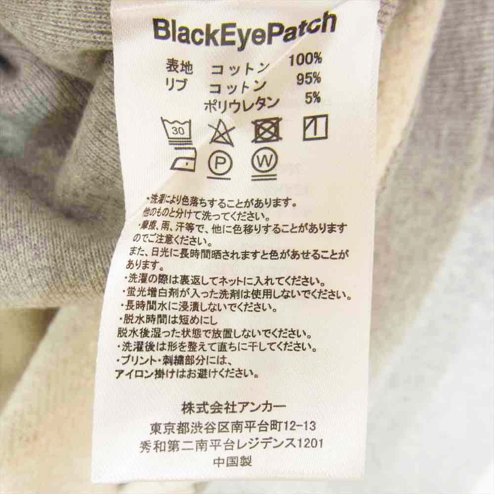 ブラックアイパッチ BEPFW21TP09 HANDLE WITH CARE CREW SWEAT クルーネック スウェット  グレー系 L【新古品】【未使用】【中古】