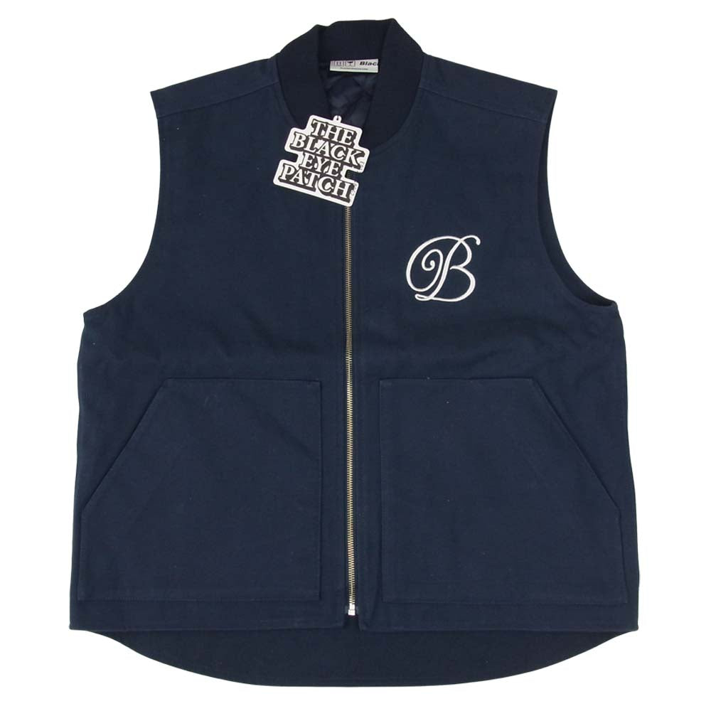 ブラックアイパッチ BEPFW21OT03 B EMBLEM DUCK VEST B エンブレム ダック ベスト ネイビー系 L【新古品】【未使用】【中古】