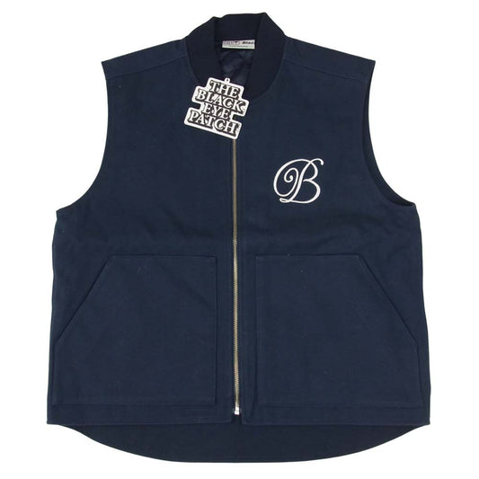 ブラックアイパッチ BEPFW21OT03 B EMBLEM DUCK VEST B エンブレム ダック ベスト ネイビー系 L【新古品】【未使用】【中古】