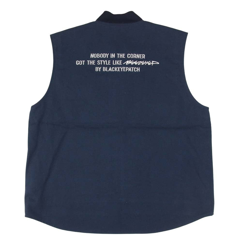 ブラックアイパッチ BEPFW21OT03 B EMBLEM DUCK VEST B エンブレム ダック ベスト ネイビー系 L【新古品】【未使用】【中古】