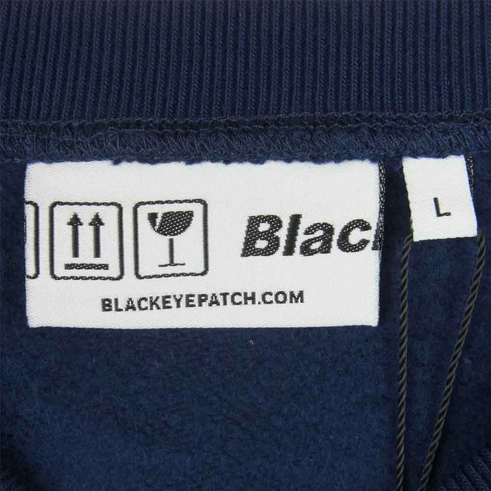 ブラックアイパッチ BEPFW21TP02 ALL CITY CREW SWEAT クルーネック スウェット  ネイビー系 L【新古品】【未使用】【中古】