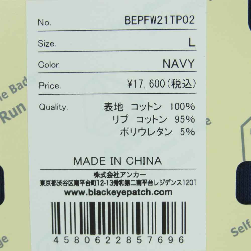 ブラックアイパッチ BEPFW21TP02 ALL CITY CREW SWEAT クルーネック スウェット  ネイビー系 L【新古品】【未使用】【中古】