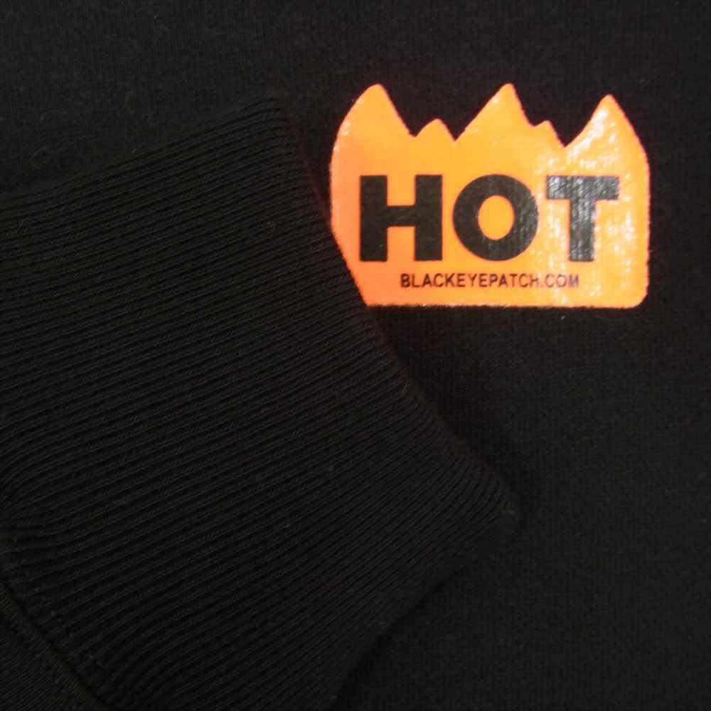 ブラックアイパッチ BEPFW20TP23 HOT LABEL HOODIE ホット ラベル フーディー ブラック ブラック系 L【新古品】【未使用】【中古】