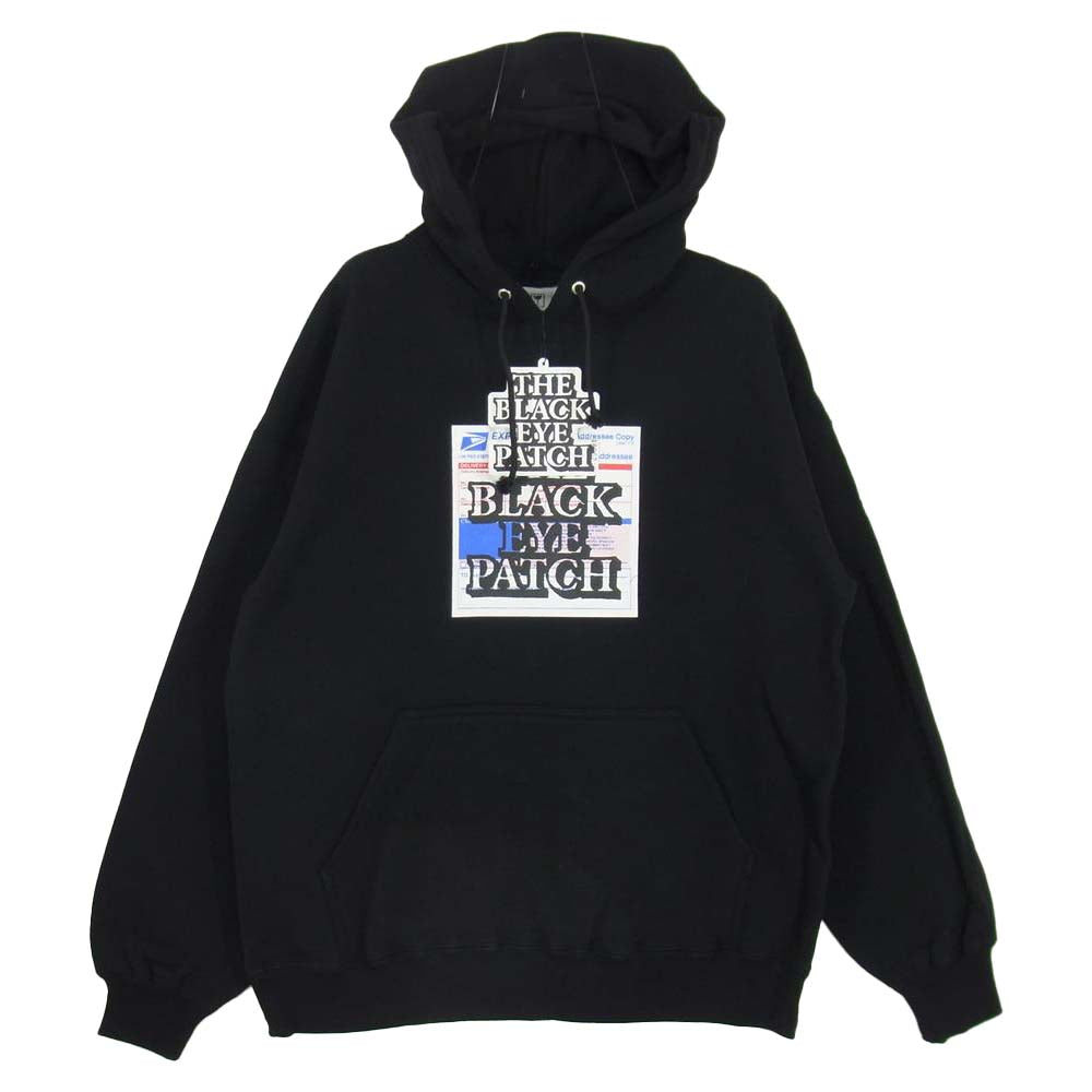 ブラックアイパッチ BEPSS20TP09 BLACK EYE PATCH LABEL HOODIE フーディ パーカー ブラック系 M【新古品】【未使用】【中古】