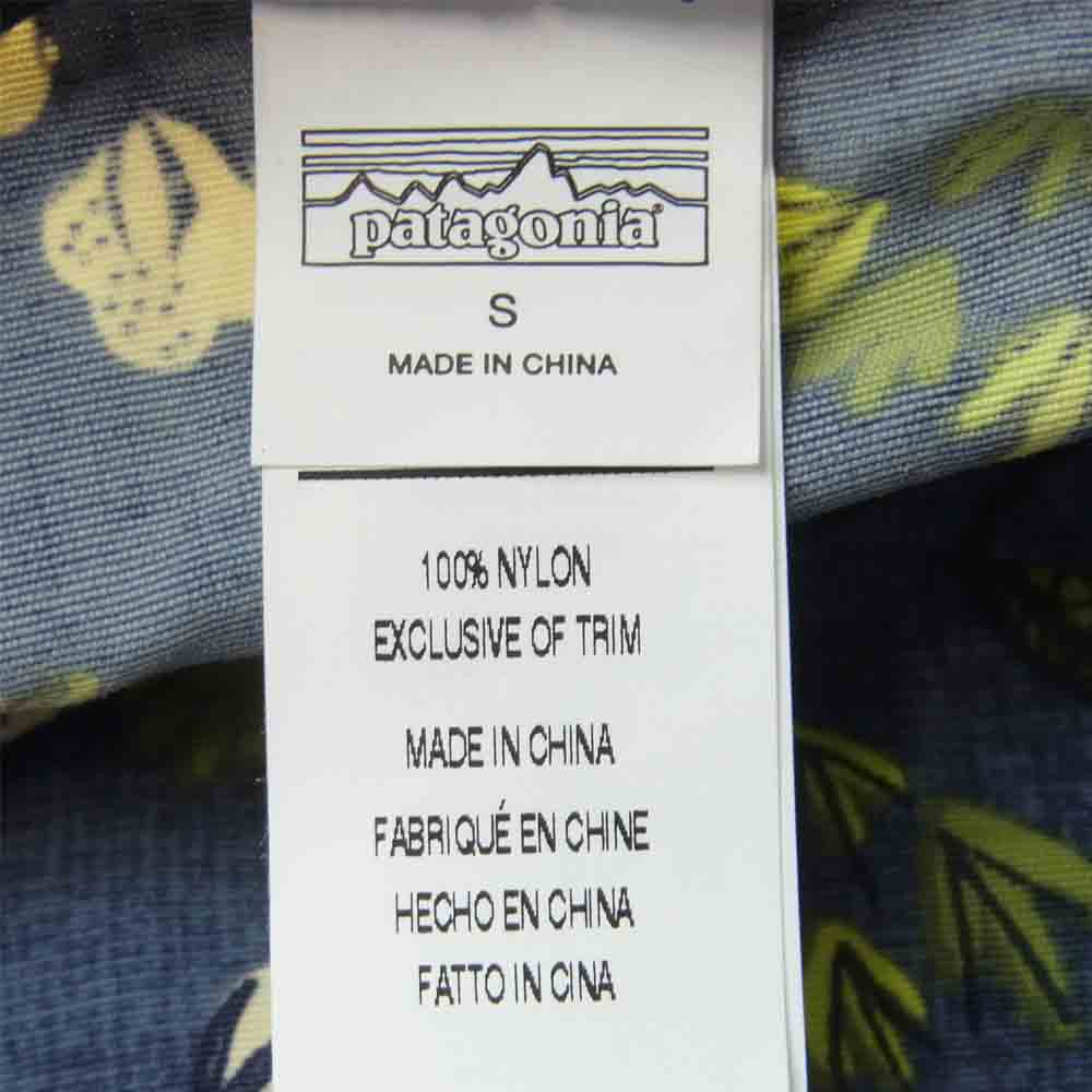 patagonia パタゴニア 29156 ウェーブフェアラー バケツ ハット 帽子 ナイロン 中国製 インディゴブルー系 S【中古】