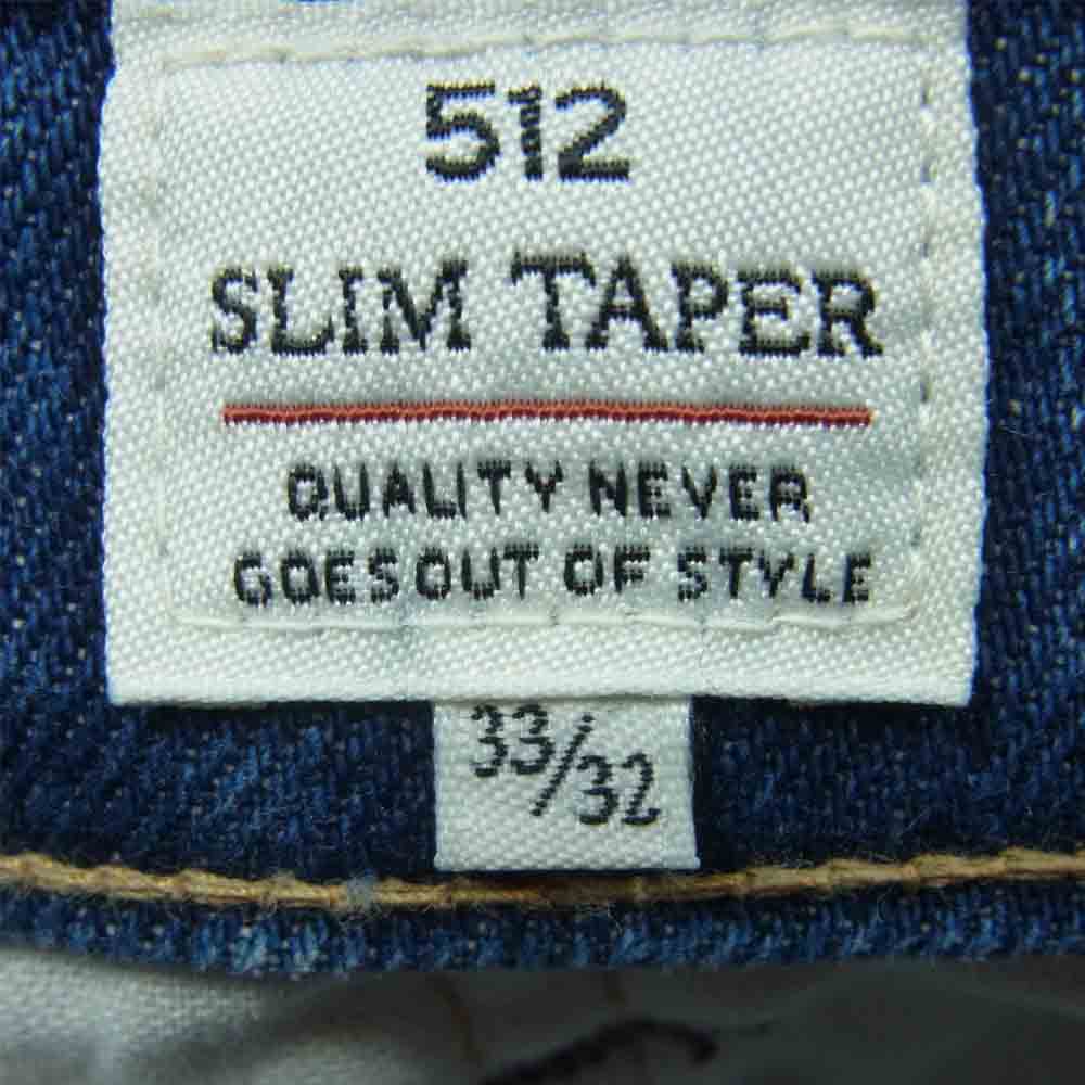 Levi's リーバイス MADE & CRAFTED メイドアンドクラフテッド 512 スリム テーパード デニム パンツ 日本製 インディゴブルー系 W33 L32【中古】