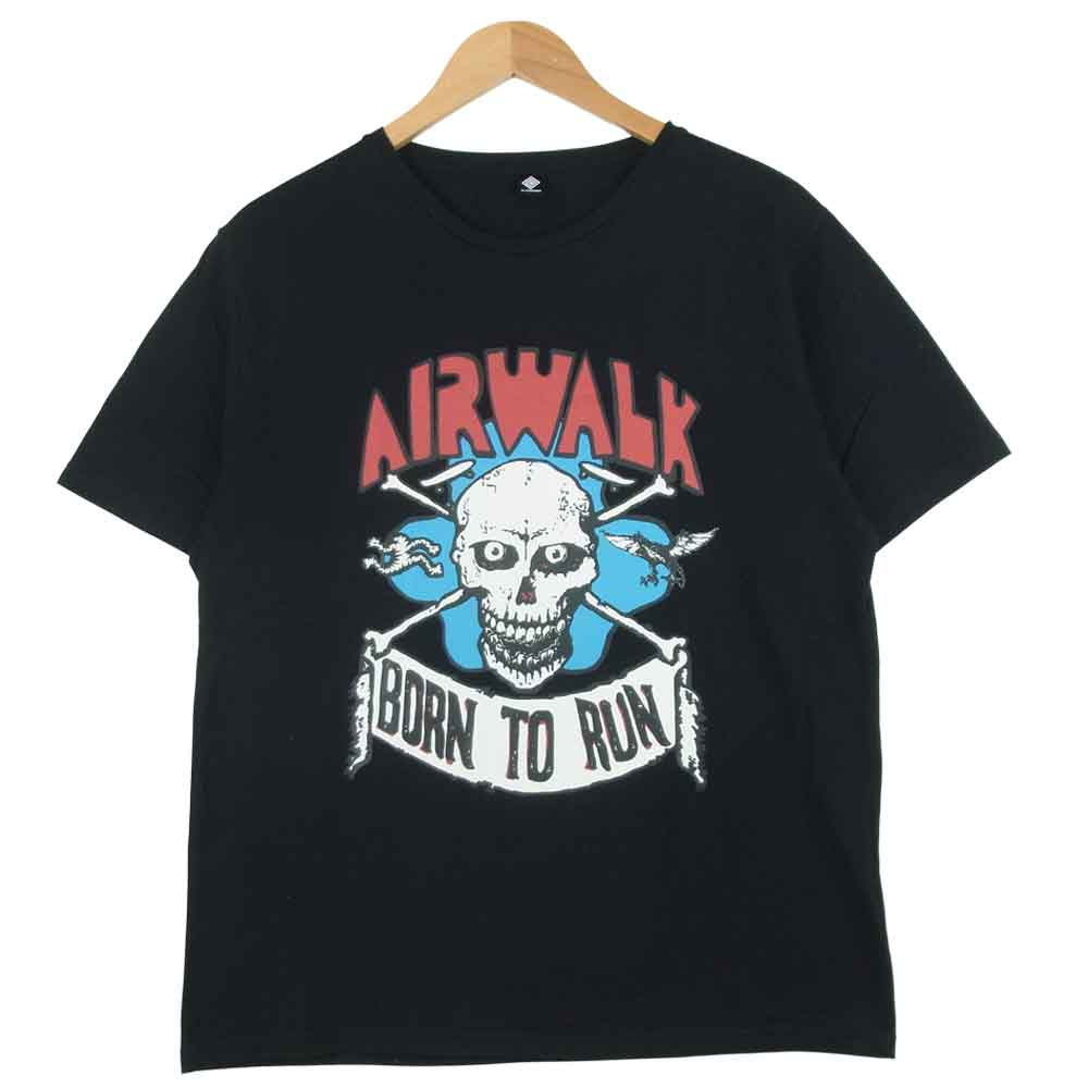 エルドレッソ E1002619 AIR WALK エアウォーク Born To Run T ボーン スカル プリント 半袖 Tシャツ ブラック系 L【中古】