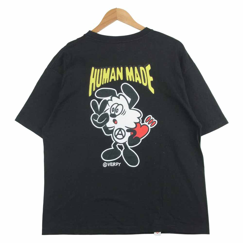 HUMAN MADE ヒューマンメイド XX21TE004 VERDY ヴェルディ T-SHIRT #2 プリント 半袖 Tシャツ ダークグレー系 2L【中古】