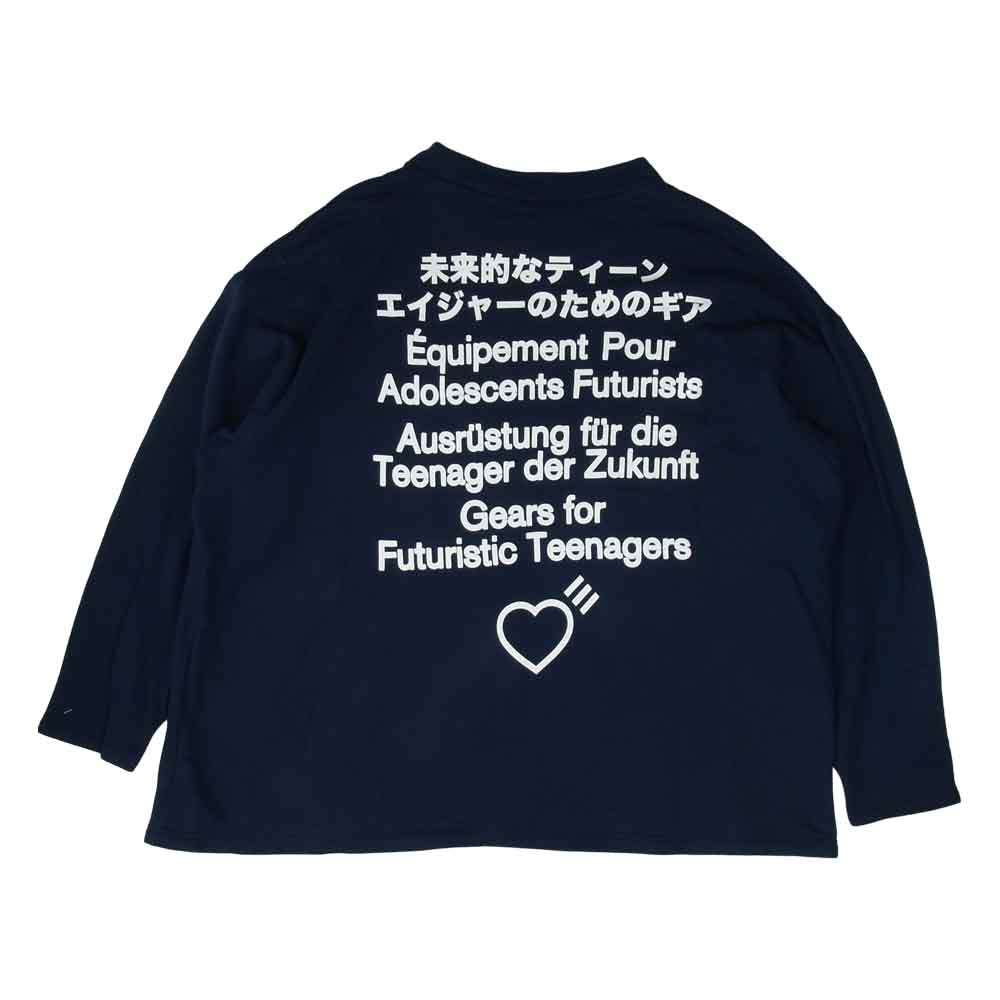 HUMAN MADE ヒューマンメイド adidas originals SWEAT SH アディダス スウェット シャツ ネイビー系 XXL【中古】