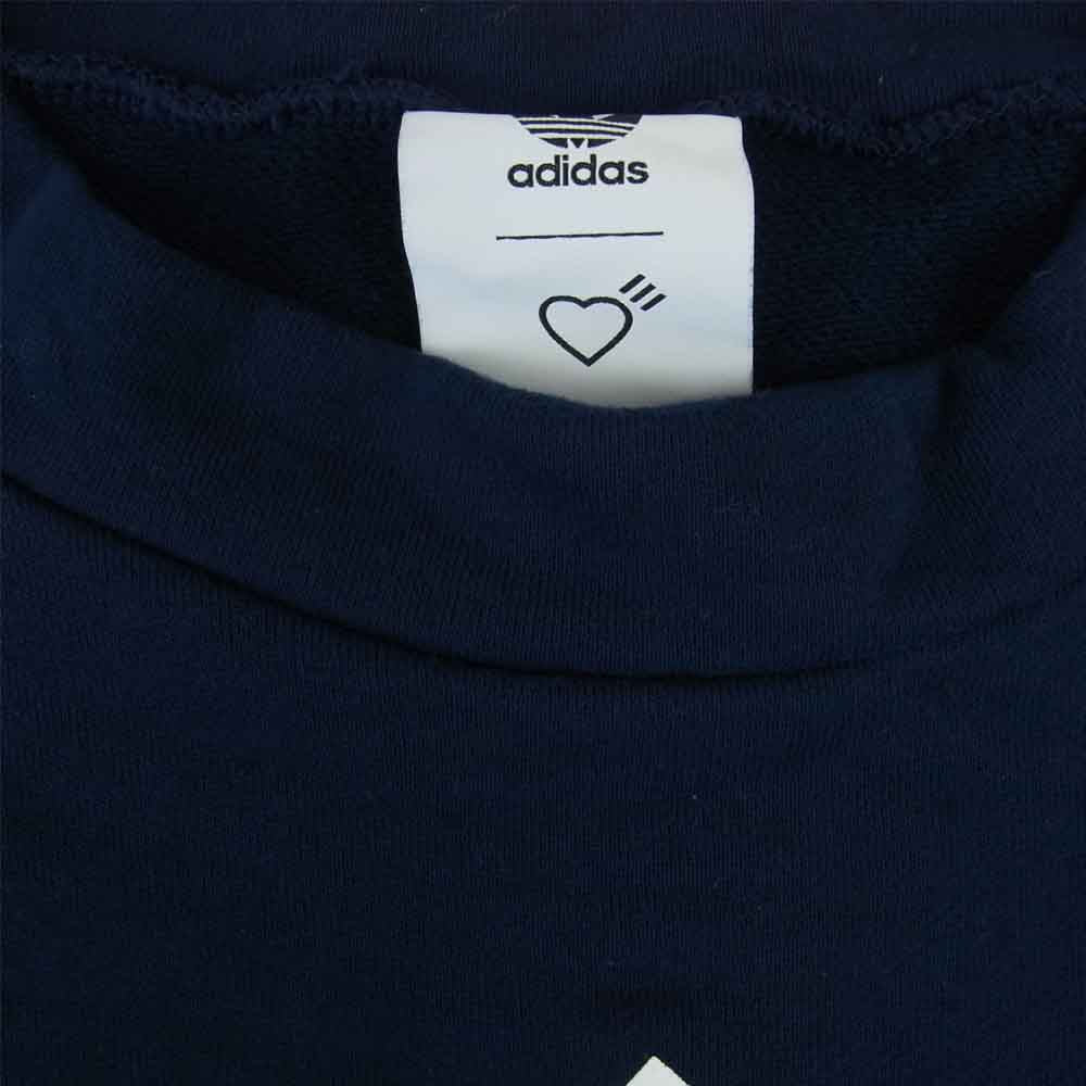 HUMAN MADE ヒューマンメイド adidas originals SWEAT SH アディダス スウェット シャツ ネイビー系 XXL【中古】