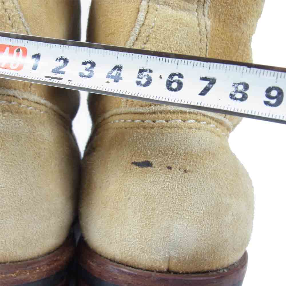 THE FLAT HEAD ザフラットヘッド ディアスキン スエード レースアップ ブーツ ベージュ系 26.5cm【中古】