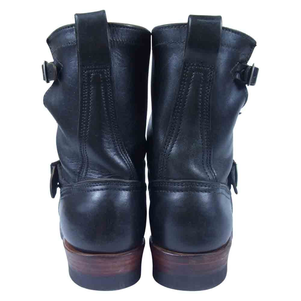 THE FLAT HEAD ザフラットヘッド × VIBERG ヴァイバーグ ENGINEER レザー エンジニア ブーツ ブラック系 8　（内寸26.5㎝）【中古】