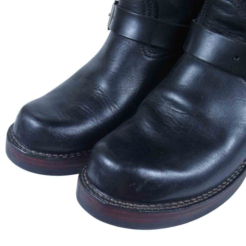 THE FLAT HEAD ザフラットヘッド × VIBERG ヴァイバーグ ENGINEER レザー エンジニア ブーツ ブラック系 8　（内寸26.5㎝）【中古】