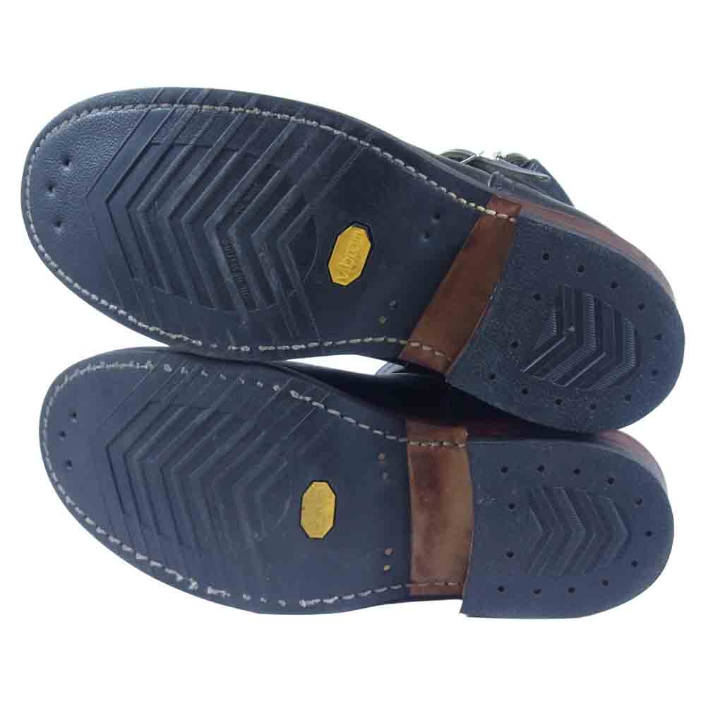 THE FLAT HEAD ザフラットヘッド × VIBERG ヴァイバーグ ENGINEER レザー エンジニア ブーツ ブラック系 8　（内寸26.5㎝）【中古】