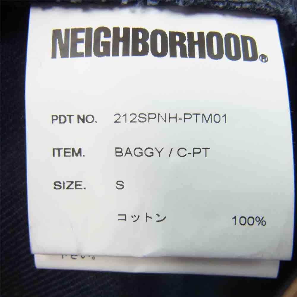 NEIGHBORHOOD ネイバーフッド 21AW 212SPNH-PTM01 BAGGY / C-PT バギー パンツ コットン 日本製 インディゴブルー系 S【中古】