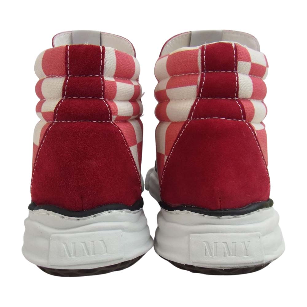 メゾンミハラヤスヒロ 19AW A03FW707 OG SOLE BIG GINGHAM オリジナルソール ビッグ ギンガムチェック スニーカー レッド系 41【美品】【中古】